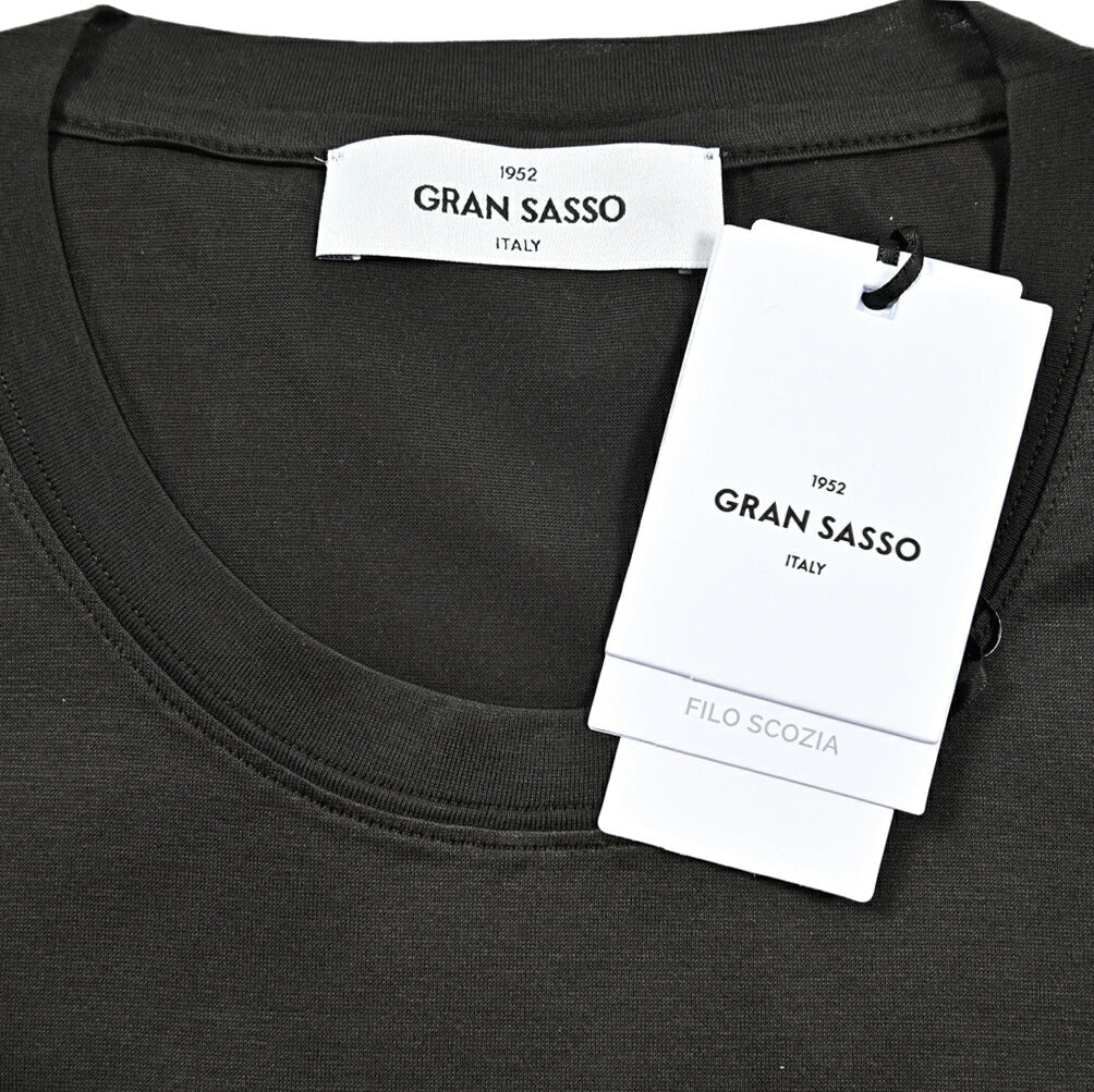 SALE｜GRAN SASSO マーセライズコットン100% クルーネック半袖Tシャツ / FILO SCOZIA｜422581 - 44｜GUARDAROBA MILANO OFFICIAL STORE