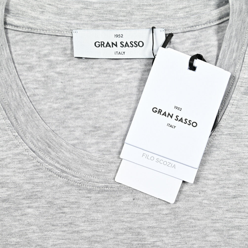 SALE｜GRAN SASSO マーセライズコットン100% クルーネック半袖Tシャツ / FILO SCOZIA｜422650 - 44｜GUARDAROBA MILANO OFFICIAL STORE