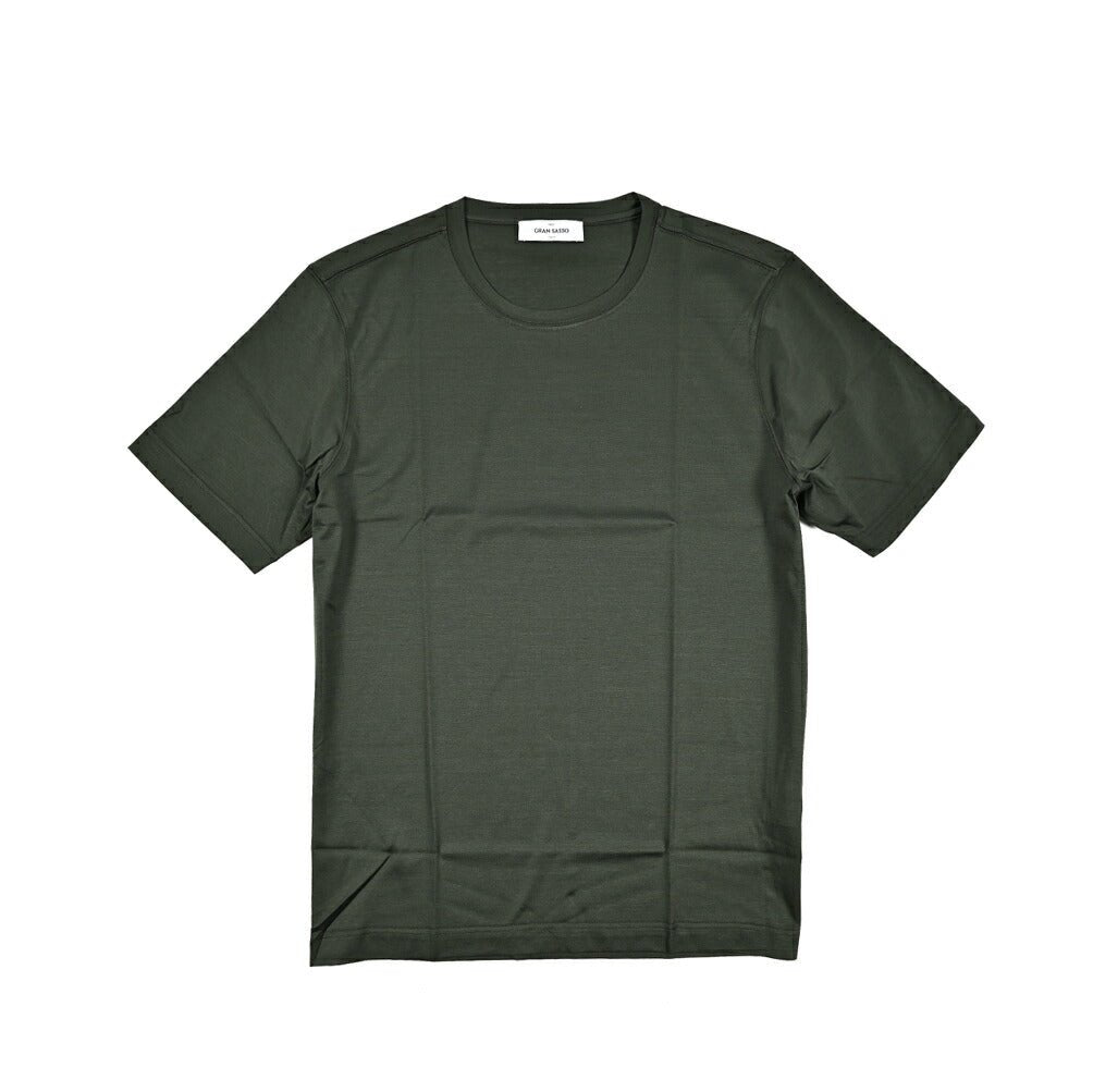 SALE｜GRAN SASSO スムースコットン100% クルーネック半袖T