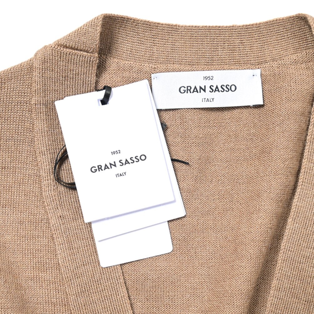 SALE｜GRAN SASSO ヴァージンウール100% ハイゲージニットVネックカーディガン｜399773-A-48｜GUARDAROBA MILANO OFFICIAL STORE