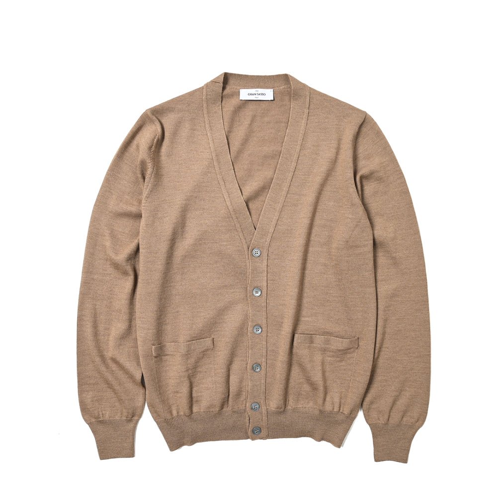 SALE｜GRAN SASSO ヴァージンウール100% ハイゲージニットVネックカーディガン｜399773-A-48｜GUARDAROBA MILANO OFFICIAL STORE
