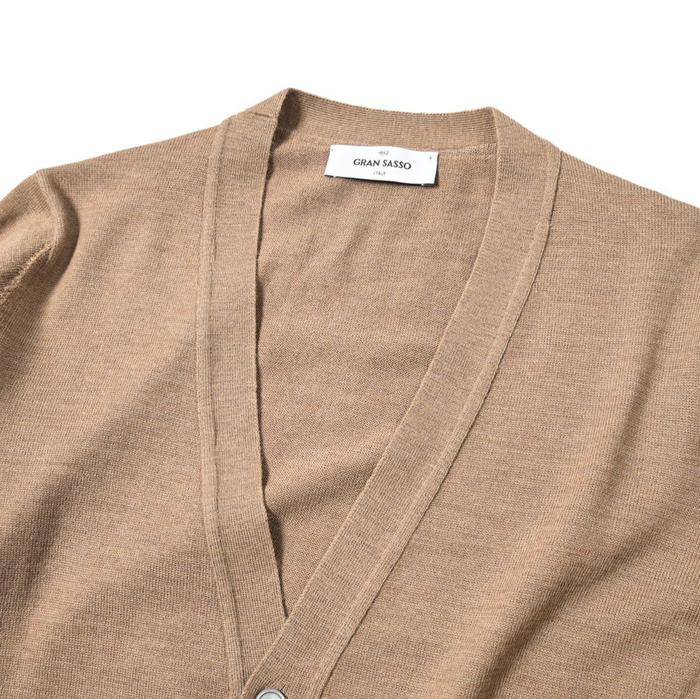 SALE｜GRAN SASSO ヴァージンウール100% ハイゲージニットVネックカーディガン｜399773-A-48｜GUARDAROBA MILANO OFFICIAL STORE