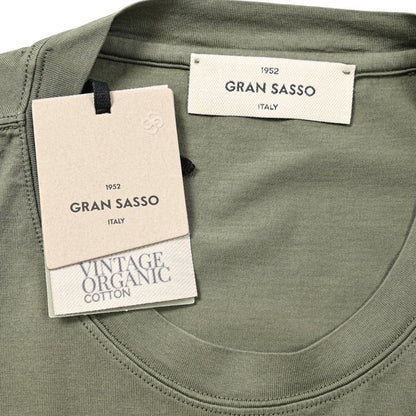 SALE｜GRAN SASSO VINTAGE オーガニックコットン100% クルーネック半袖Tシャツ｜406139-E-48｜GUARDAROBA MILANO OFFICIAL STORE