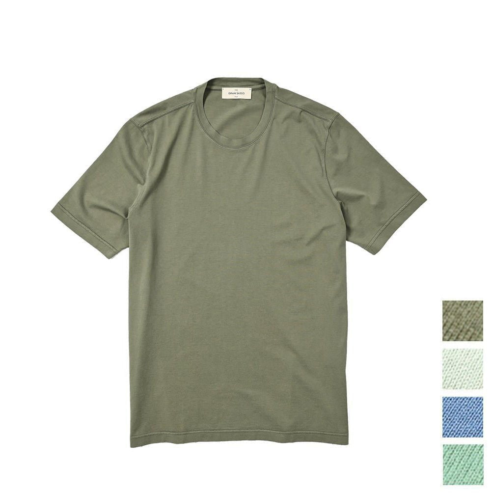 SALE｜GRAN SASSO VINTAGE オーガニックコットン100% クルーネック半袖Tシャツ｜406139-E-48｜GUARDAROBA MILANO OFFICIAL STORE