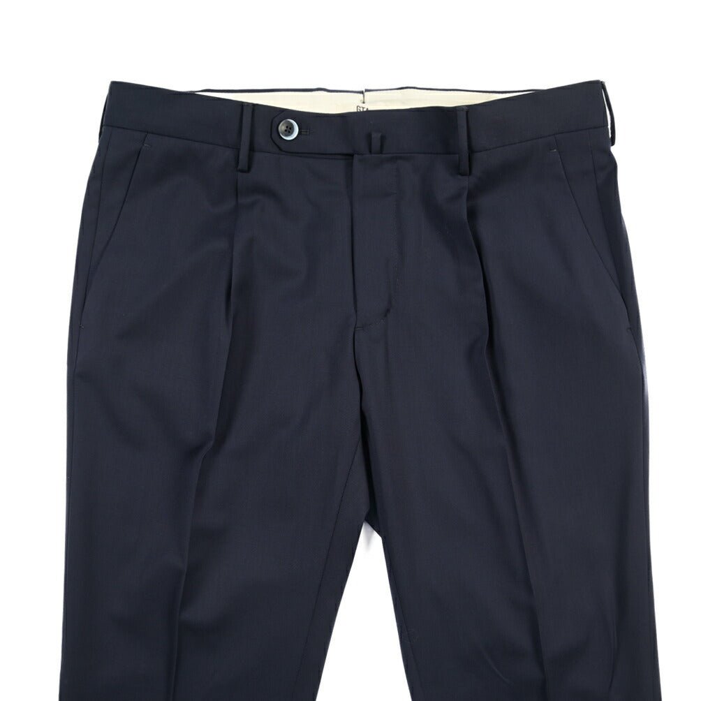 SALE｜GTA “772” ウールヴァージンウール100% ワンタックスラックス / SLIM FIT ネイビー 48 | GUARDAROBA MILANO OFFICIAL STORE