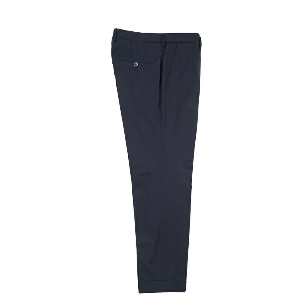 SALE｜GTA “772” ウールヴァージンウール100% ワンタックスラックス / SLIM FIT ネイビー 48 | GUARDAROBA MILANO OFFICIAL STORE