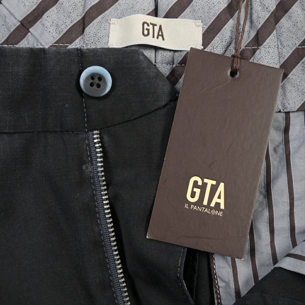 SALE｜GTA “772” ヴァージンウール100% ワンタックスラックス / SLIM FIT ネイビー 48 | GUARDAROBA MILANO OFFICIAL STORE