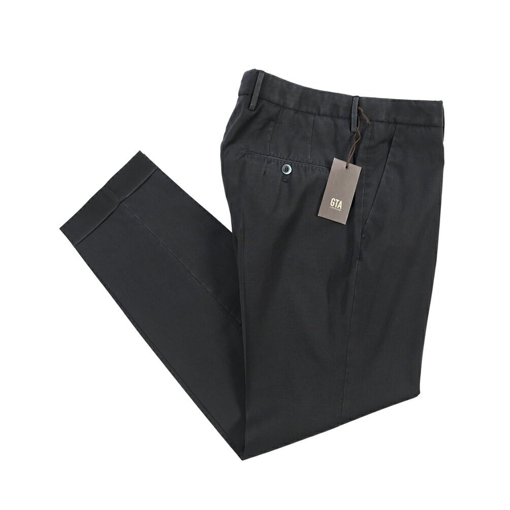 SALE｜GTA “772” ヴァージンウール100% ワンタックスラックス / SLIM FIT ネイビー 48 | GUARDAROBA MILANO OFFICIAL STORE