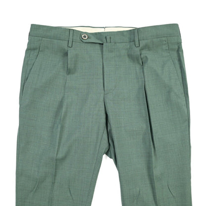 SALE｜GTA “772” ヴァージンウール100% ワンタックスラックス / SLIM FIT グリーン 50 | GUARDAROBA MILANO OFFICIAL STORE