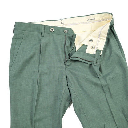 SALE｜GTA “772” ヴァージンウール100% ワンタックスラックス / SLIM FIT グリーン 50 | GUARDAROBA MILANO OFFICIAL STORE