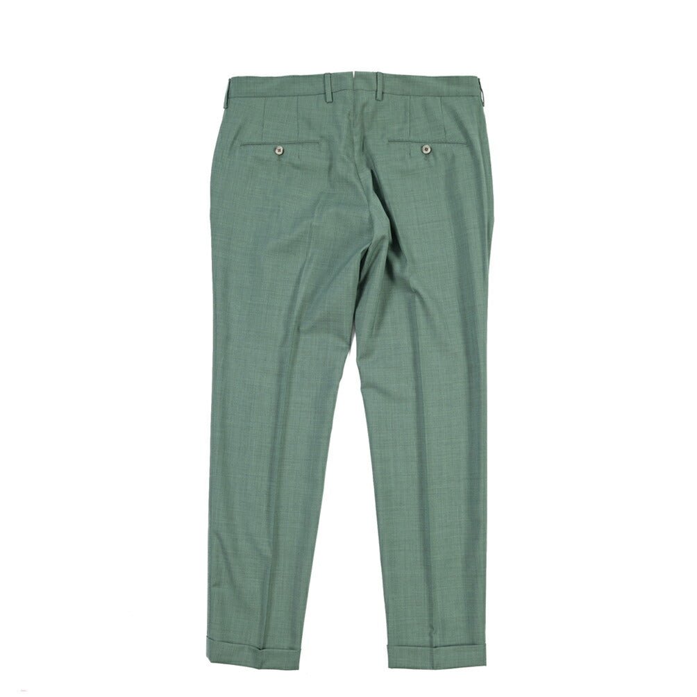 SALE｜GTA “772” ヴァージンウール100% ワンタックスラックス / SLIM FIT グリーン 50 | GUARDAROBA MILANO OFFICIAL STORE