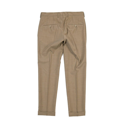 SALE｜GTA “772” ウール100% ワンタックスラックス / SLIM FIT ライトブラウン 44 | GUARDAROBA MILANO OFFICIAL STORE