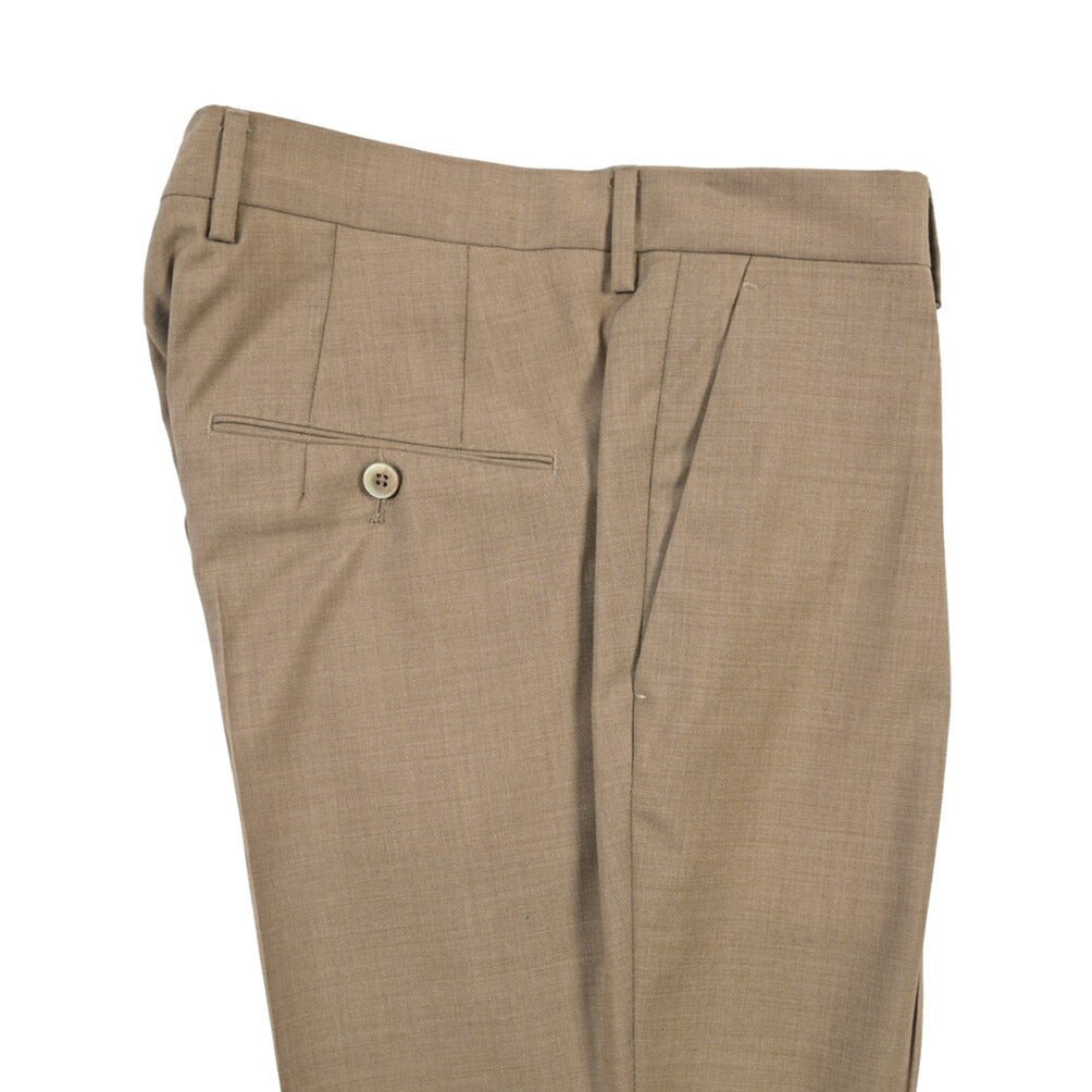 SALE｜GTA “772” ウール100% ワンタックスラックス / SLIM FIT ライトブラウン 44 | GUARDAROBA MILANO OFFICIAL STORE