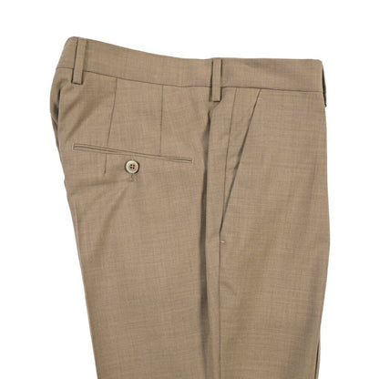 SALE｜GTA “772” ウール100% ワンタックスラックス / SLIM FIT ライトブラウン 44 | GUARDAROBA MILANO OFFICIAL STORE