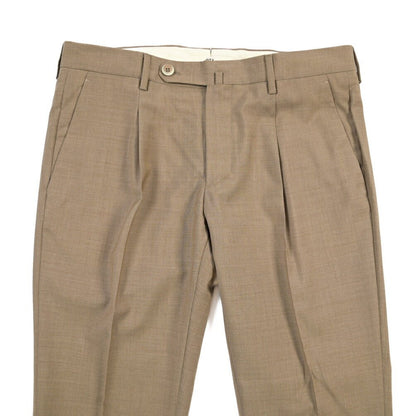 SALE｜GTA “772” ウール100% ワンタックスラックス / SLIM FIT ライトブラウン 44 | GUARDAROBA MILANO OFFICIAL STORE