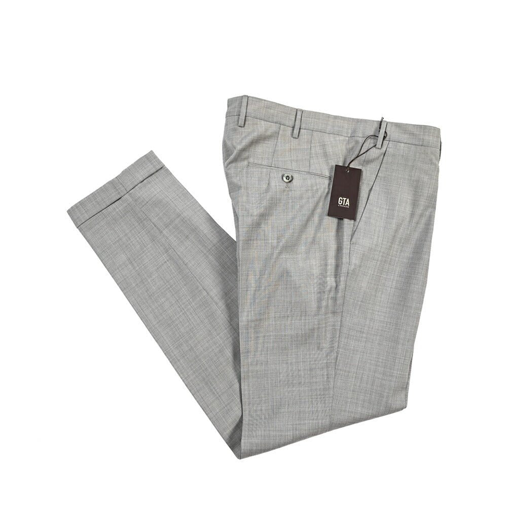 SALE｜GTA “772 L” ウール100% ワンタックスラックス / SLIM FIT グレー 44 | GUARDAROBA MILANO OFFICIAL STORE