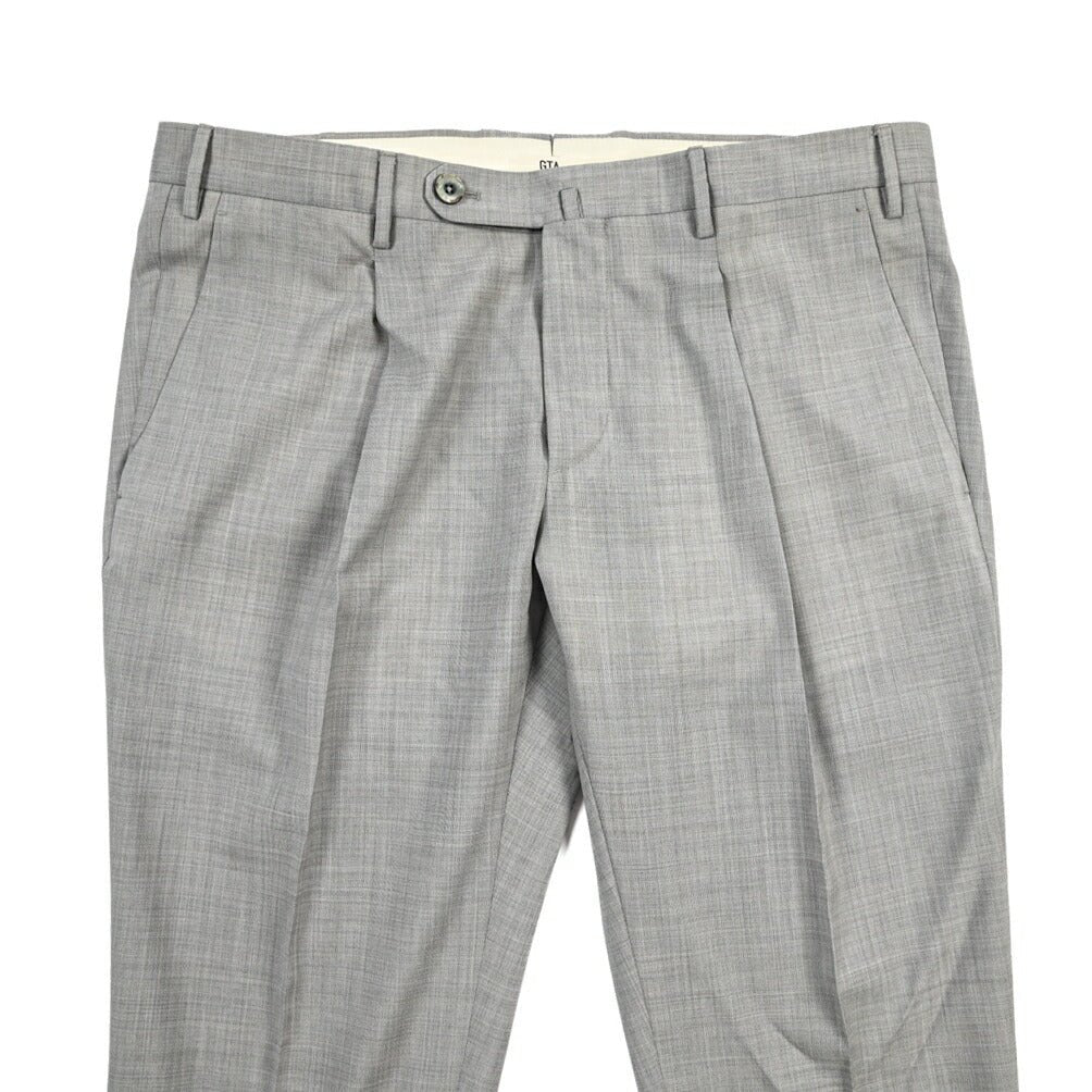 SALE｜GTA “772 L” ウール100% ワンタックスラックス / SLIM FIT グレー 44 | GUARDAROBA MILANO OFFICIAL STORE
