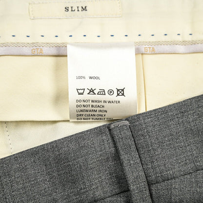 SALE｜GTA “772 L” ウール100% ワンタックスラックス / SLIM FIT グレー 46 | GUARDAROBA MILANO OFFICIAL STORE