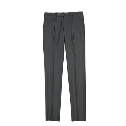 SALE｜GTA “772 L” ウール100% ワンタックスラックス / SLIM FIT ダークグレー 50 | GUARDAROBA MILANO OFFICIAL STORE