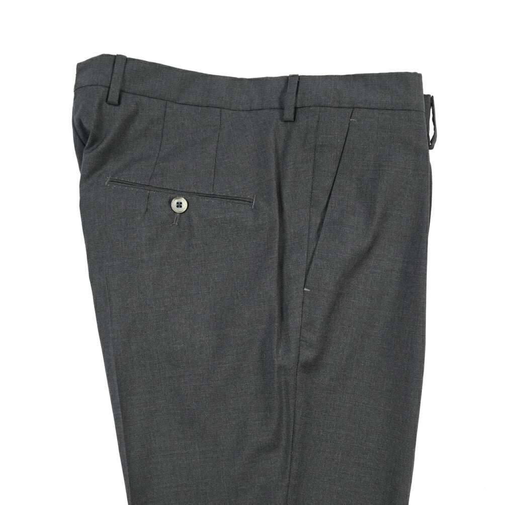 SALE｜GTA “772 L” ウール100% ワンタックスラックス / SLIM FIT ダークグレー 50 | GUARDAROBA MILANO OFFICIAL STORE