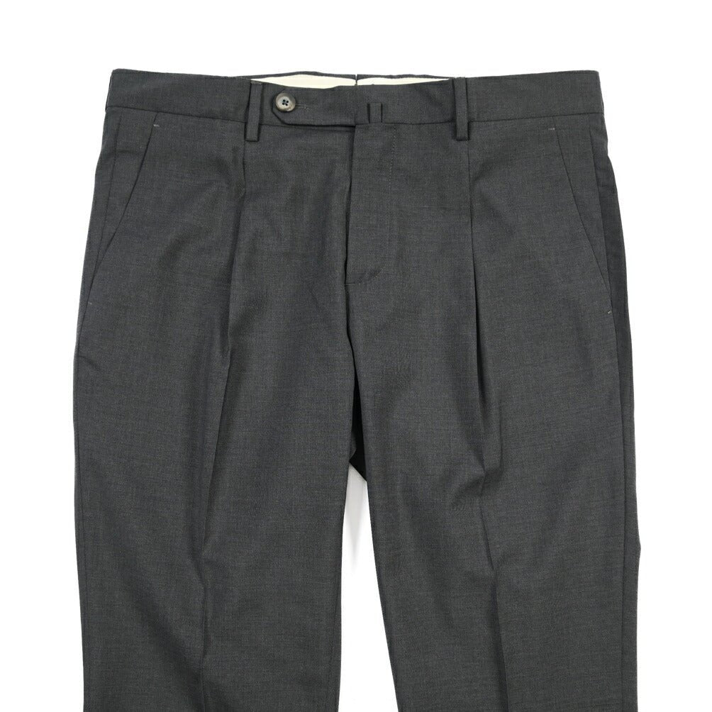 SALE｜GTA “772 L” ウール100% ワンタックスラックス / SLIM FIT ダークグレー 50 | GUARDAROBA MILANO OFFICIAL STORE
