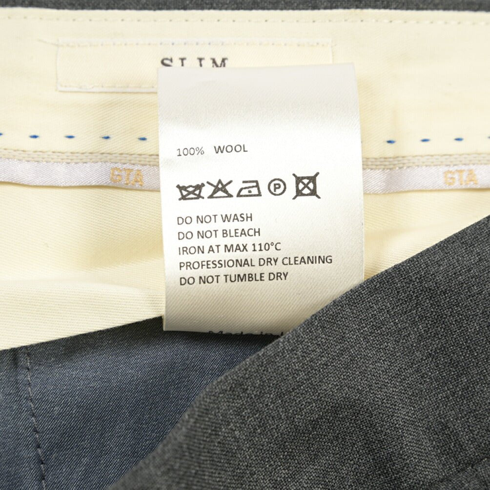 SALE｜GTA “772 L” ウール100% ワンタックスラックス / SLIM FIT ダークグレー 48 | GUARDAROBA MILANO OFFICIAL STORE
