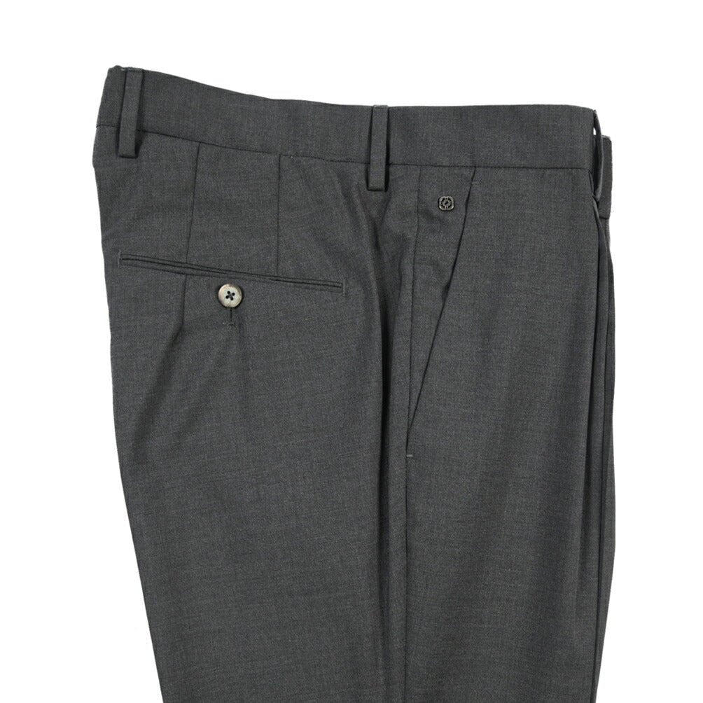 SALE｜GTA “772 L” ウール100% ワンタックスラックス / SLIM FIT ダークグレー 46 | GUARDAROBA MILANO OFFICIAL STORE