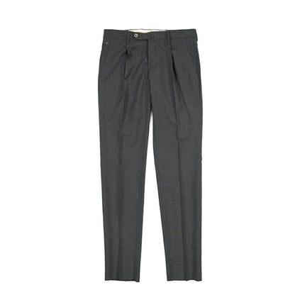 SALE｜GTA “772 L” ウール100% ワンタックスラックス / SLIM FIT ダークグレー 46 | GUARDAROBA MILANO OFFICIAL STORE