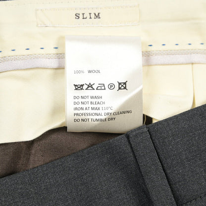 SALE｜GTA “772 L” ウール100% ワンタックスラックス / SLIM FIT ダークグレー 46 | GUARDAROBA MILANO OFFICIAL STORE