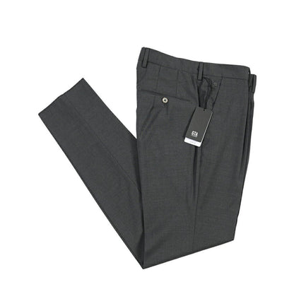 SALE｜GTA “772 L” ウール100% ワンタックスラックス / SLIM FIT ダークグレー 46 | GUARDAROBA MILANO OFFICIAL STORE