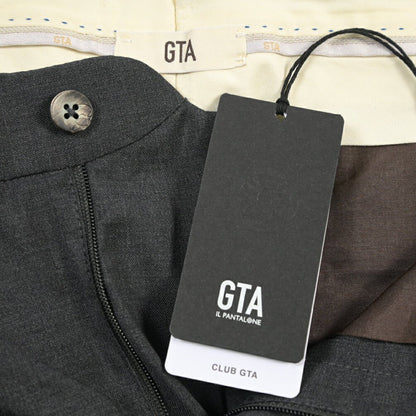 SALE｜GTA “772 L” ウール100% ワンタックスラックス / SLIM FIT ダークグレー 46 | GUARDAROBA MILANO OFFICIAL STORE