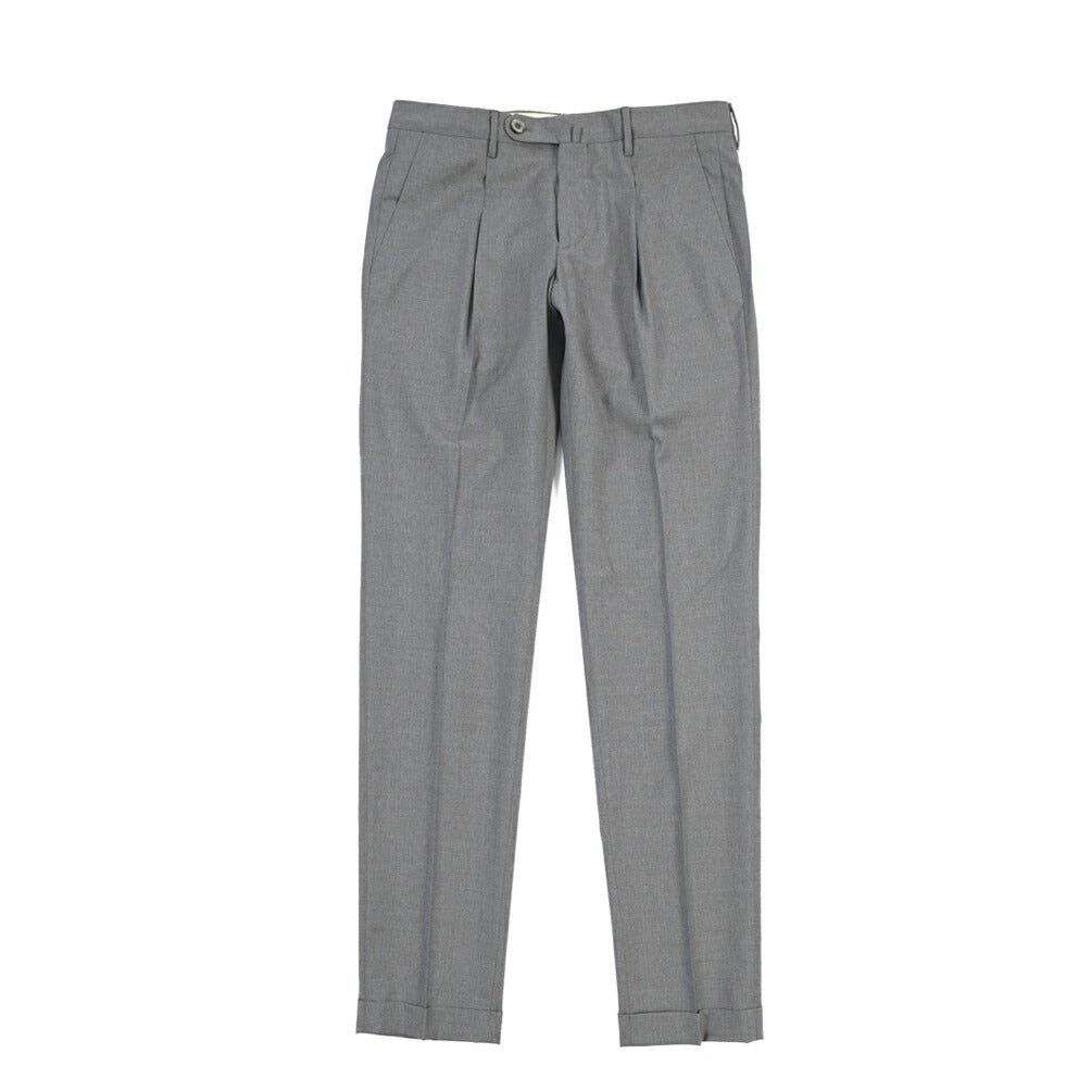SALE｜GTA “772 L” ウール100% ワンタックスラックス / SLIM FIT グレー 44 | GUARDAROBA MILANO OFFICIAL STORE