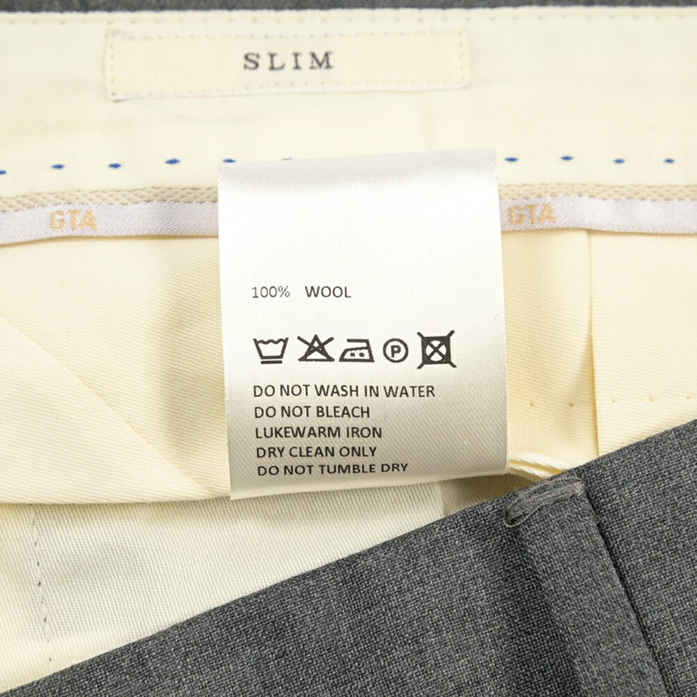 SALE｜GTA “772 L” ウール100% ワンタックスラックス / SLIM FIT グレー 48 | GUARDAROBA MILANO OFFICIAL STORE