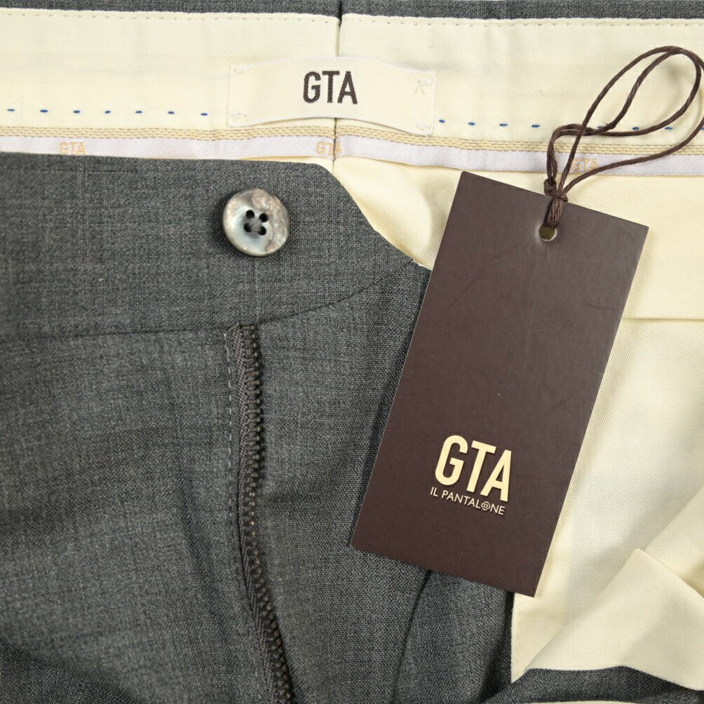 SALE｜GTA “772 L” ウール100% ワンタックスラックス / SLIM FIT グレー 48 | GUARDAROBA MILANO OFFICIAL STORE