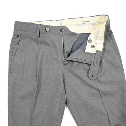 SALE｜GTA “772 L” ウール100% ワンタックスラックス / SLIM FIT グレー 48 | GUARDAROBA MILANO OFFICIAL STORE