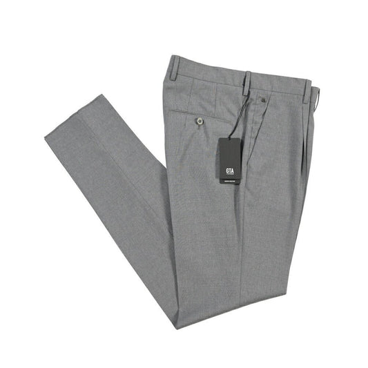SALE｜GTA “772 L” ウール100% ワンタックスラックス / SLIM FIT グレー 48 | GUARDAROBA MILANO OFFICIAL STORE