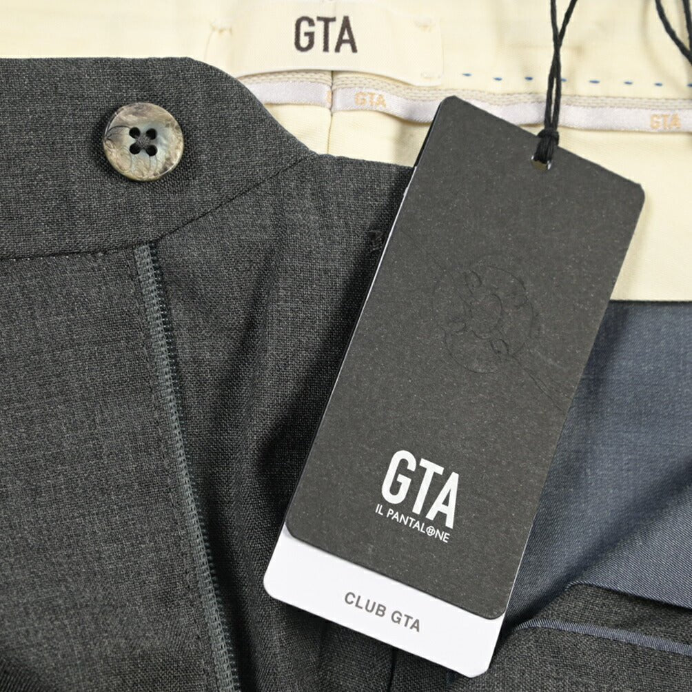 SALE｜GTA “772 L” ウール100% ワンタックスラックス / SLIM FIT グレー 48 | GUARDAROBA MILANO OFFICIAL STORE