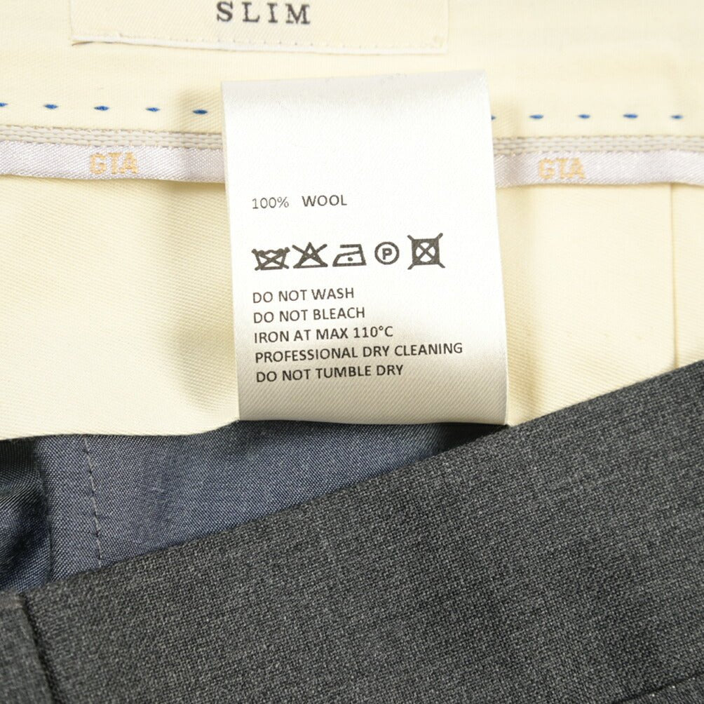 SALE｜GTA “772 L” ウール100% ワンタックスラックス / SLIM FIT グレー 48 | GUARDAROBA MILANO OFFICIAL STORE
