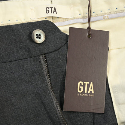 SALE｜GTA “772 L” ウール100% ワンタックスラックス / SLIM FIT ダークグレー 48 | GUARDAROBA MILANO OFFICIAL STORE