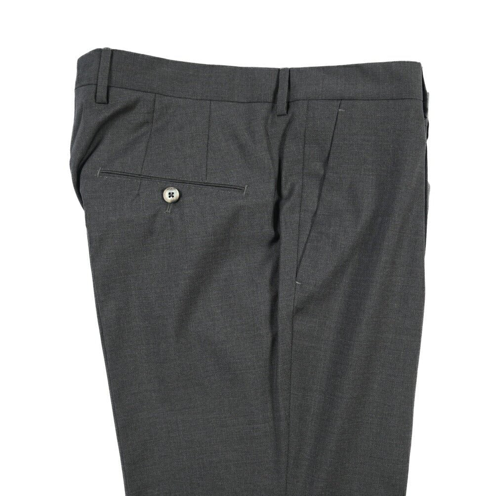 SALE｜GTA “772 L” ウール100% ワンタックスラックス / SLIM FIT ダークグレー 48 | GUARDAROBA MILANO OFFICIAL STORE