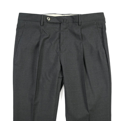 SALE｜GTA “772 L” ウール100% ワンタックスラックス / SLIM FIT ダークグレー 48 | GUARDAROBA MILANO OFFICIAL STORE