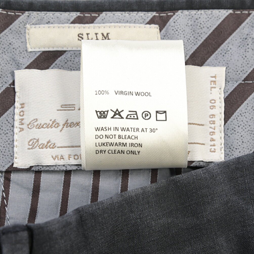 SALE｜GTA “772 L” ヴァージンウール100% ワンタックスラックス / SLIM FIT ダークネイビー 46 | GUARDAROBA MILANO OFFICIAL STORE