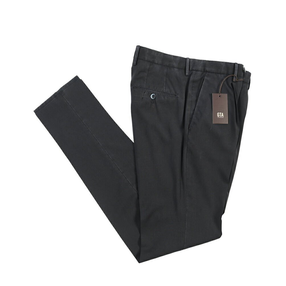 SALE｜GTA “772 L” ヴァージンウール100% ワンタックスラックス / SLIM FIT ダークネイビー 46 | GUARDAROBA MILANO OFFICIAL STORE