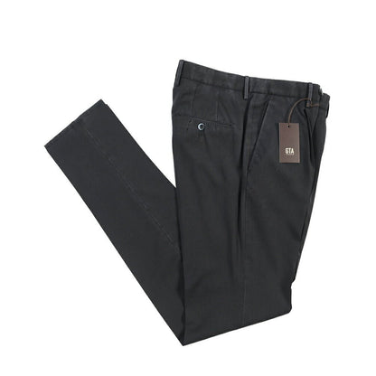 SALE｜GTA “772 L” ヴァージンウール100% ワンタックスラックス / SLIM FIT ダークネイビー 46 | GUARDAROBA MILANO OFFICIAL STORE