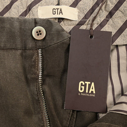 SALE｜GTA “772 L” ヴァージンウール100% ワンタックスラックス / SLIM FIT ブラウン 46 | GUARDAROBA MILANO OFFICIAL STORE