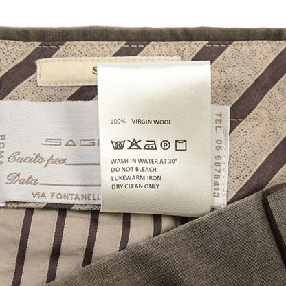 SALE｜GTA “772 L” ヴァージンウール100% ワンタックスラックス / SLIM FIT ブラウン 46 | GUARDAROBA MILANO OFFICIAL STORE