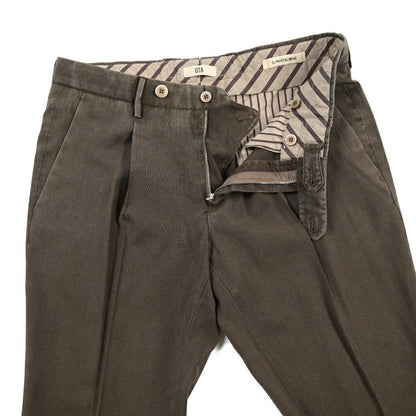SALE｜GTA “772 L” ヴァージンウール100% ワンタックスラックス / SLIM FIT ブラウン 46 | GUARDAROBA MILANO OFFICIAL STORE
