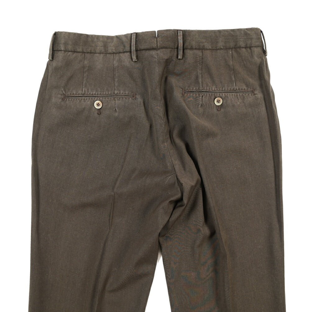 SALE｜GTA “772 L” ヴァージンウール100% ワンタックスラックス / SLIM FIT ブラウン 46 | GUARDAROBA MILANO OFFICIAL STORE