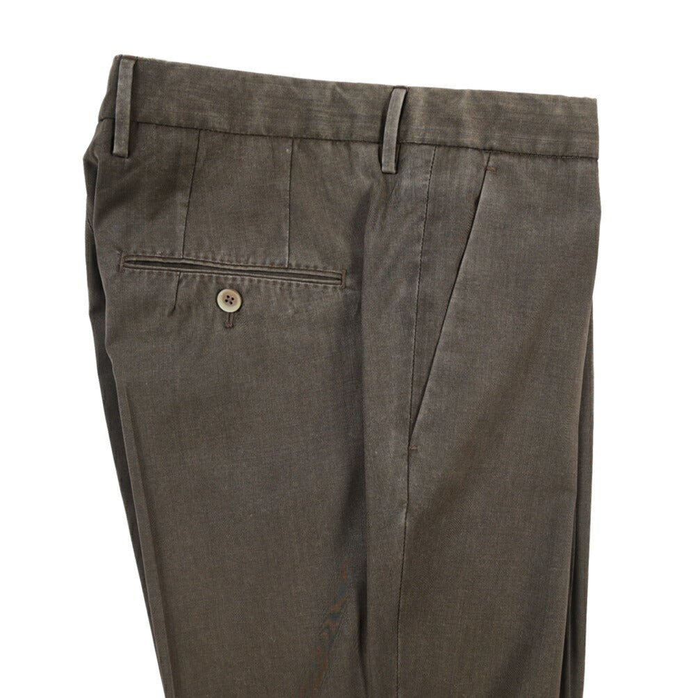 SALE｜GTA “772 L” ヴァージンウール100% ワンタックスラックス / SLIM FIT ブラウン 46 | GUARDAROBA MILANO OFFICIAL STORE