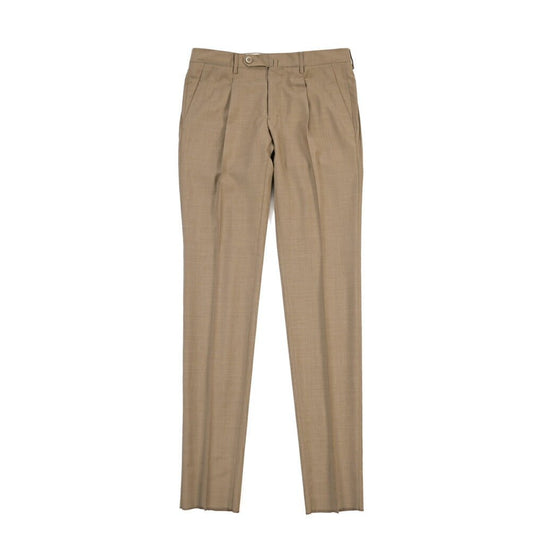 SALE｜GTA “772 L” ウール100% ワンタックスラックス / SLIM FIT ブラウン 48 | GUARDAROBA MILANO OFFICIAL STORE